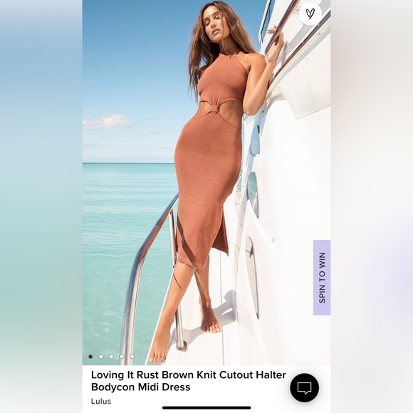 Knit Cutout Halter Bodycon Dress - Picture 1 of 2